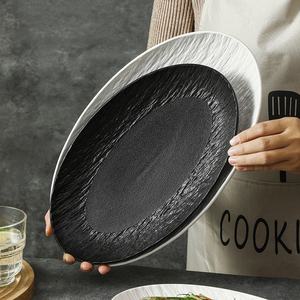 Platos <span class=keywords><strong>de</strong></span> cerámica extragrandes con diseño minimalista para servir pescado al vapor para uso en restaurantes - Product Image 1