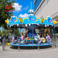 Manèges de parc d'attractions, carrousel à 16 places à vendre, équipement d'amusement extérieur de grande envergure