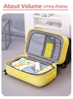Valise à roulettes unisexe de 20 pouces, matériau ABS+PC, serrure TSA, port USB, étanche, antivol, silencieuse, résistante aux chutes, modèle 2488