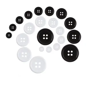 Round 4-Holes Mix Color Button Plastic Garment Buttons for Sewing