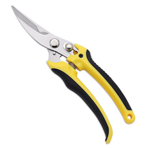 Lu Ban's Work Bypass Pruning Shears Stainless Steel Yellow Handle Garden Tool For Fruit Tree Branch Cutting - Product Image 2