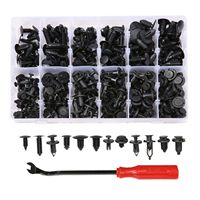 240 pièces Clips de retenue de pare-chocs voiture Rivets en plastique attaches Kit de retenue de poussée Clip de voiture pare-chocs Clips en plastique assortis boîte en plastique