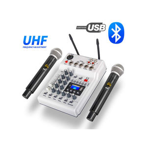 Mezclador de Audio Profesional de Alta Calidad con Micrófono Inalámbrico y Nuevos Efectos Vocales de Grabación Marca Pro <span class=keywords><strong>Plus</strong></span> Video & Lighting - Product Image 1