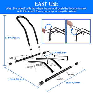 Support de stationnement pour vélo sur pied JH-Mech, adapté aux vélos pour enfants de 16 à 29 pouces, support de sol portable pour vélo - Product Image 4