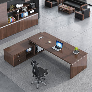 <span class=keywords><strong>L</strong></span>üks Modern ofis mobilyaları ceo'su yönetici ticari masa ahşap Panel ofis yönetici masası - Product Image 5
