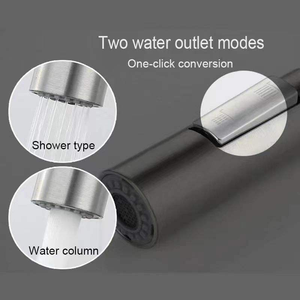 Robinet de cuisine thermostatique moderne en acier inoxydable et céramique avec douchette extractible, rotation à 360°, <span class=keywords><strong>mitigeur</strong></span> eau chaude/froide pour usage hôtelier - Product Image 2