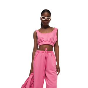 Bộ tọa độ 3 mảnh của phụ nữ ky Bộ áo không tay và áo khoác Zip cắt và quần ống rộng hệ thống phân lớp đa năng - Product Image 3