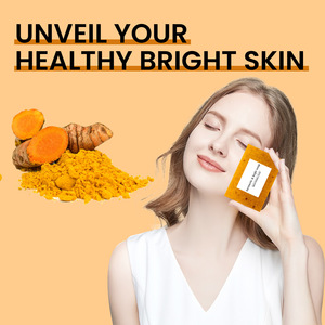 Jabón Facial Iluminador de Cúrcuma y Ácido Kójico de Marca Privada, Jabón Limpiador Facial OEM ODM al por Mayor, Barra de Jabón para el Cuidado de la Piel con Ácido Hialurónico - Product Image 1