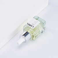 30ml bouteille en verre carré fond de teint solution liquide compte-gouttes d'huile essentielle fond épais bouteille d'essence