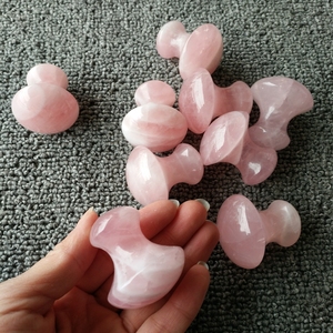 La mejor calidad de cuarzo rosa Natural gua sha masaje herramienta de forma de seta Bar belleza <span class=keywords><strong>desguace</strong></span> Guasha - Product Image 4