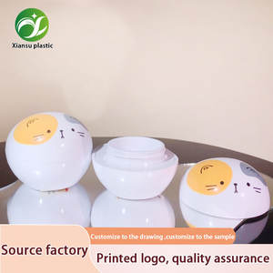 10G Witte Schattige Kattenvormige Kinderhuidverzorgingscrème Verpakking Plastic Potten Cosmetische Verpakking - Product Image 2