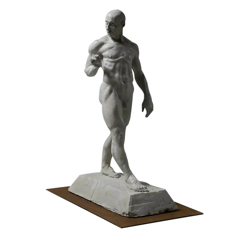 Escultura de <span class=keywords><strong>bronze</strong></span> uma estátua artística de um homem nuo caminhada