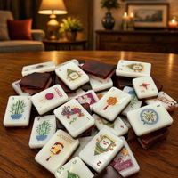 Meilleures ventes transfrontalières Europe Amérique Tuiles de Mahjong en PVC à quatre couches personnalisées modernes automatiques Expédition rapide Logo