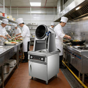 Automatic Cooking Robot for Takeaway Kitchen Automated Stir-Frying Staff Shortage Solution Cooking Equipment Motor Stainless - Product Image 1