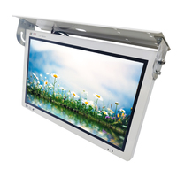 OSK-Pantalla de vídeo LCD para coche, monitor de bus HD de 21,5 pulgadas abatible hacia abajo, entrada AV/1/2 ", entrada de 12 y 24V, pantalla LCD para techo