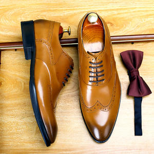 รองเท้าหนังวัวทรงหัวแหลมสำหรับใส่ทำงาน ป้องกันน้ำ ระบายอากาศได้ดี รองรับอุ้งเท้า พื้นยางทนทาน เหมาะสำหรับใช้ในธุรกิจ - Product Image 5