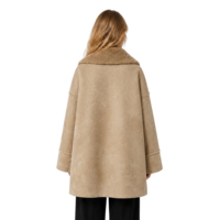 Manteau en fausse fourrure Boying pour femme, 100 % polyester, doublure polaire, écologique, teint uni, tissé, hiver, OEM ODM, vente en gros