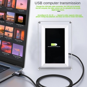 7 pouces 8 Go IPS écran cadre Photo numérique TFT LCD IPS écran vidéo cadre photo numérique avec MP4 et AVI <span class=keywords><strong>Format</strong></span> MP3 Audio - Product Image 4