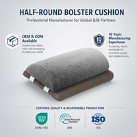 Coussin en mousse à mémoire de forme, coussin demi-cercle pour les jambes, support dorsal, coussin de récupération lente pour les jambes, pour lit, chaise, canapé, appui-tête et coussin de dossier