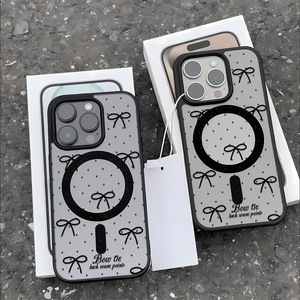 เคสโทรศัพท์สำหรับ iPhone 17 Pro Max แบบด้าน แม่เหล็กติดแน่น ปิดเต็มหน้าจอ ลายจุดโบว์ รูใหญ่ ป้องกันการกระแทก - Product Image 2