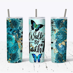 Nuevo Vaso Personalizable de 20oz, Delgado, con Versículo Bíblico Religioso y Frase Motivacional, Taza de Viaje de Acero Inoxidable - Product Image 4