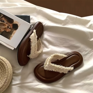 Sandalias Planas Estilo Coreano Cómodas y Modernas para Mujer, Chanclas Casuales <span class=keywords><strong>de</strong></span> Playa para Verano - Product Image 2