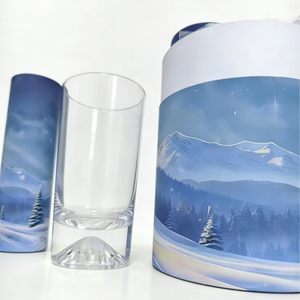 Boîte cylindrique de luxe personnalisée avec logo pour l'emballage de verres à vin, tube rond de protection pour cadeaux, vente en gros de boîtes de protection pour verres à whisky - Product Image 1