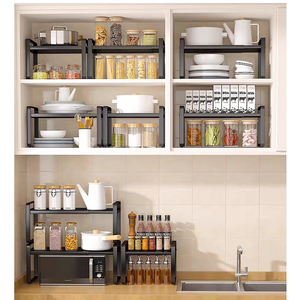 Thủ Tủ lưu trữ Kệ Rack, mở rộng kim loại rustproof nhà bếp truy cập và kệ tủ cho phòng tắm, tủ, bàn - Product Image 2