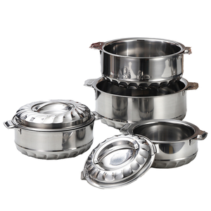 ชุดหม้อเก็บความร้อนสแตนเลสอย่างดี 4 ชิ้น/ชุด สำหรับใช้ในบ้าน ภาชนะใส่อาหารร้อน ทนทาน ใช้งานได้ยาวนาน - Product Image 2
