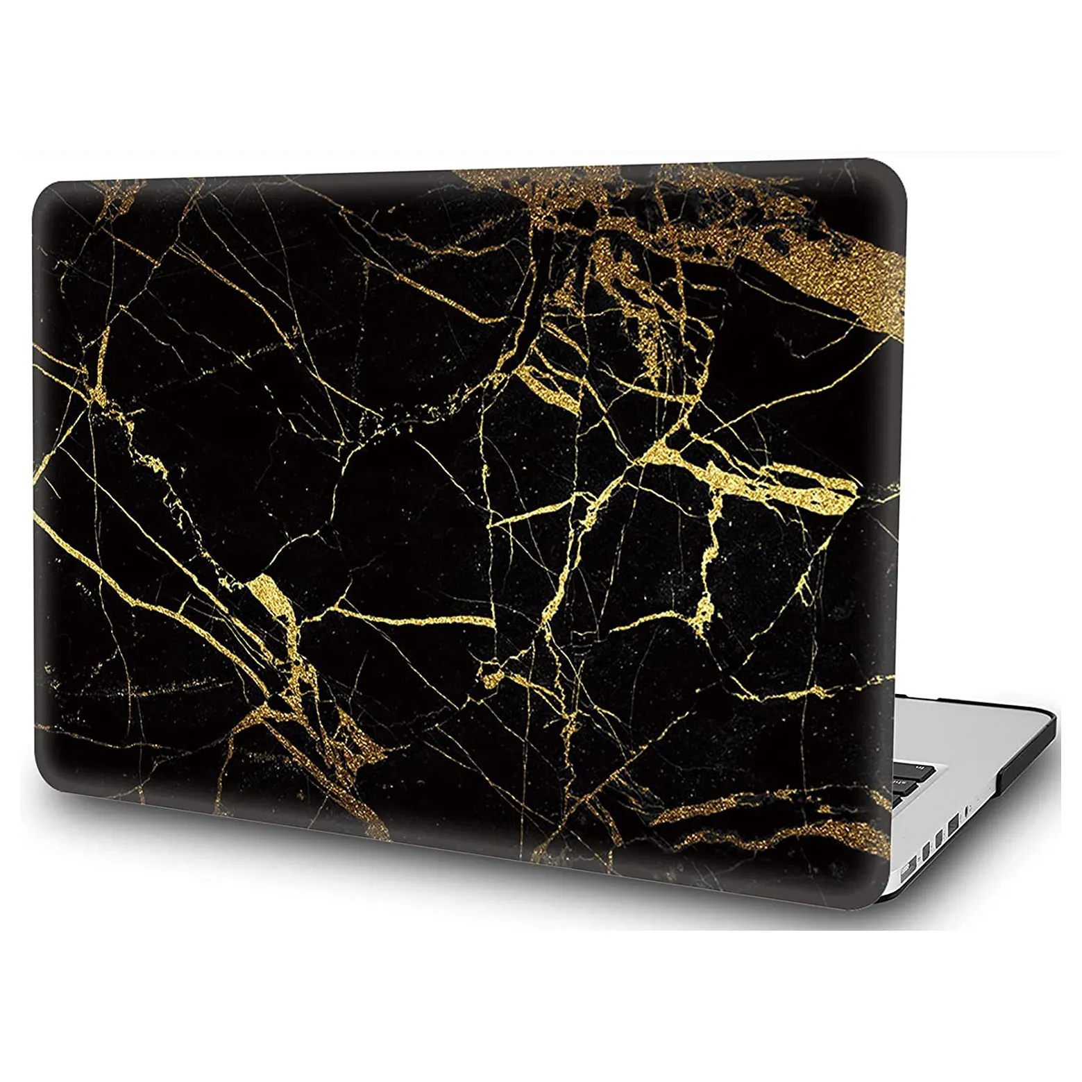 Black Gold Marble Laptop Cover Compatible with MacBook Air 13/13.3 Inch Case