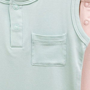 Pagliaccetto della canotta del bambino personalizzato dei vestiti organici del bambino della viscosa di bambù - Product Image 5