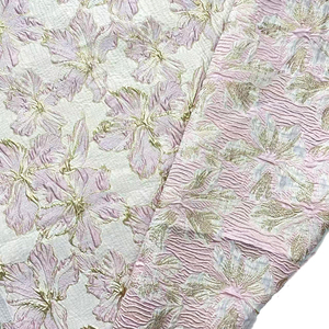 Telas Jacquard de Lujo 100% Poliéster, Diseño Floral Brocado 3D Ecológico, Nuevo Hilo Grueso de Lujo con Alambre Metálico de 250 g/m², Transpirable - Product Image 6