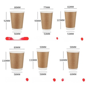 Tasse à café en papier kraft biodégradable jetable à paroi unique avec <span class=keywords><strong>couvercle</strong></span>, vente en gros de thé au lait de soja café - Product Image 2