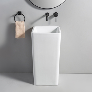 Di alta qualità rettangolare piedistallo <span class=keywords><strong>lavabo</strong></span> <span class=keywords><strong>a</strong></span> mano <span class=keywords><strong>lavabo</strong></span> sanitario pavimento in ceramica <span class=keywords><strong>bagno</strong></span> lavandino - Product Image 6
