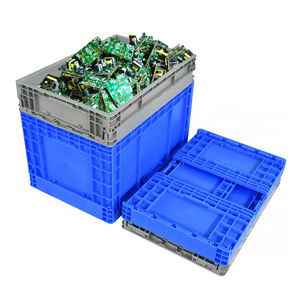 Récipient en plastique pliant de haute qualité caisses empilables caisse de roulement mobile caisses en plastique pliables - Product Image 1