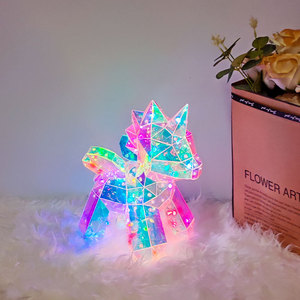 Nouvelle Lampe LED Magique Licorne USB Lumineuse <span class=keywords><strong>Film</strong></span> Coloré Ours avec Boîte Cadeau Anniversaire Saint-Valentin Remise de Diplôme - Product Image 5