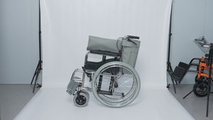 Silla de ruedas manual plegable para discapacitados, scooter para ancianos con respaldo, equipo de rehabilitación. - Product Image 4