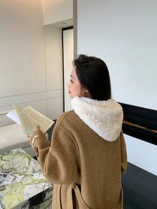 Set syal & topi bulu kelinci Rex untuk wanita - Product Image 5