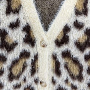 <span class=keywords><strong>Cardigan</strong></span> E&L OEM&ODM Autunno 2025 Nuovo in Morbido Nylon a <span class=keywords><strong>Pelo</strong></span> Lungo Stile Leopardato Casual <span class=keywords><strong>con</strong></span> Bottoni di Tendenza e Più Venduto - Product Image 3