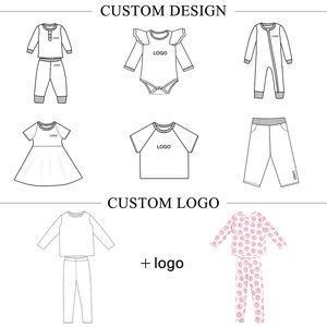 कस्टम डिजाइन नवजात शिशुओं के कपड़े सेट बांस के बाल रोम्पर के कपड़े पहने हुए नरम टॉडलर पजामा - Product Image 3