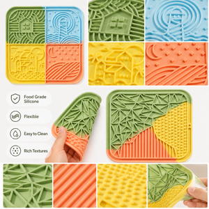 Silicone Slow <b>Feeder</b> Mat Multi Zone Pet Licking Pad Anti Choking Dog <b>Cat</b> Feeding Tray Indoor Use - Product Image 6