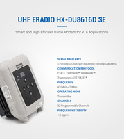 Vente en gros pour les modules GPS GNSS RTK Harxon HX-DU8616D avec radio UHF externe, plage de fréquences 410 MHz~470 MHz