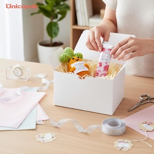 Caja de regalo pequeña con tapa, caja de regalo blanca con tapa, adecuada para regalos, se puede personalizar según las necesidades. - Product Image 6