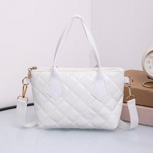 Bolso de Mano Acolchado de Color Puro Informal para Mujer, Bolso Bandolera con Cierre de Cremallera, Forro de Poliéster PU, Correa Única, Estilo Transversal - Product Image 6