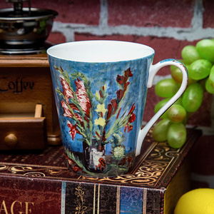 แก้วกาแฟขนาดใหญ่ 420 มล. ลายแวนโก๊ะ, แก้วกาแฟเซรามิกเนื้อละเอียดคุณภาพสูง 14 ออนซ์ - Product Image 2