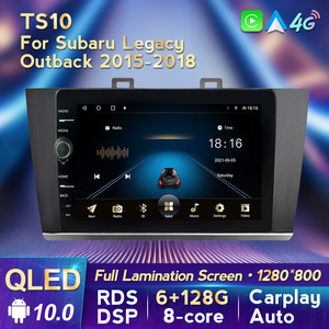 Lecteur dvd de voiture AM FM, autoradio pour Subaru Legacy <span class=keywords><strong>Outback</strong></span> 2015 2016 2017 <span class=keywords><strong>2018</strong></span> IPS QLED carplay, système stéréo vidéo de voiture - Product Image 2