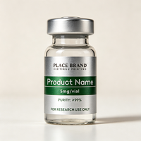 Autocollants personnalisés en PVC argenté mat brossé, résistants à la chaleur, forte adhérence, étiquettes pour flacons de peptides, adaptés aux contenances de 3 ml/5 ml/10 ml, personnalisables