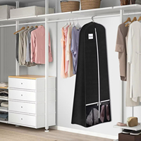 Robe imprimée personnalisée personnalisée Robe de mariage à la mode Couverture anti-poussière Sac à vêtements non tissé réutilisable noir