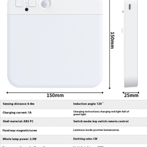 Lámpara de Inducción Moderna con Sensor de Movimiento y Atenuación Automática, Luz LED de Techo de Superficie para Pasillos, Escaleras y Entradas - Product Image 6