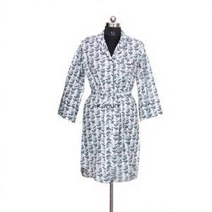 Custom Designed Floral Printed Women's Plus Size Casual <b>Sweet</b> Knee-Length Dress Handmade Cotton Cutout Button Korean - Product Image 1